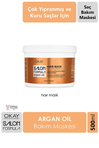 Okay 500 ml Argan Oil Salon Formula Hair Mask