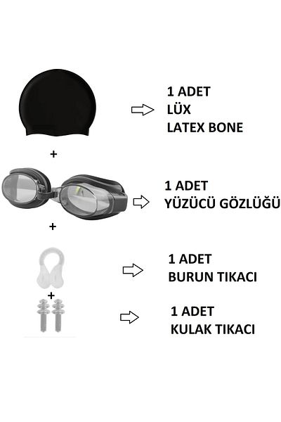 MUBX Set of 4 Pool Sea Swimming Goggles with Boneli Spigot UV Protection Swimming Set