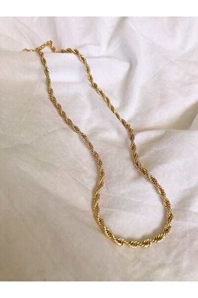 Genel Markalar Unisex Gold Kaplama Burgu Zincir Kolye