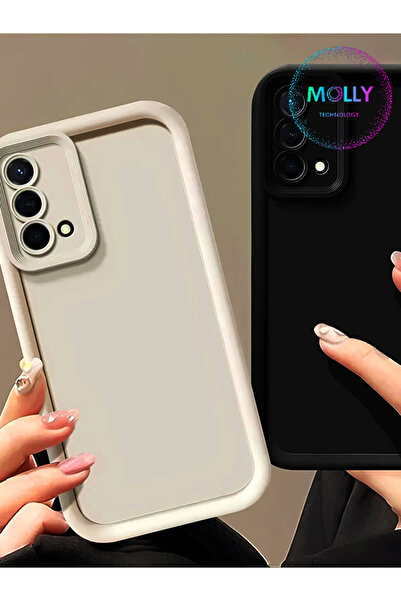 Molly Oppo A74 İçin Siyah Kenarları Kalın Pan Silikon Kılıf