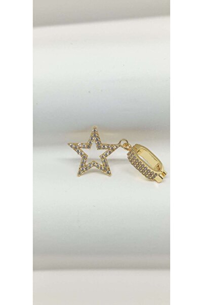 ndjewelry Gold Renk Taş Detaylı Yıldız Charm