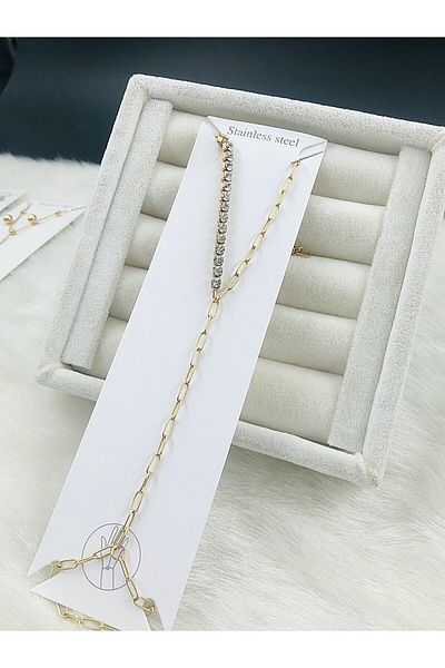 DS DİAMONDSHOP Steel Shameran Waterway Clipper Chain Model New Season Byşhm- 202504547