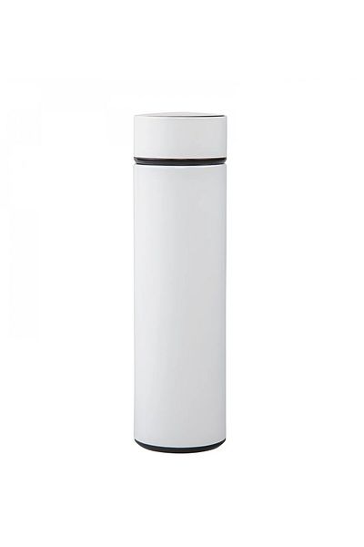 SıfırYedi Avm Thermos with Digital Led Indicator White 500 ml Vacuum Steel Thermos
