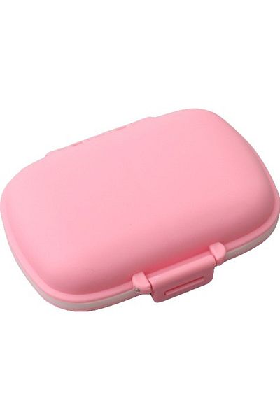 Flippy Medicine Organizer, Plastic, 8 Compartments, 0.1 L, Pink, Flippy, 11 x 7 cm
