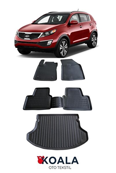 KoalaOtoTekstil Kia Sportage 2010-2015 Havuzlu Paspas ve Bagaj Havuzu