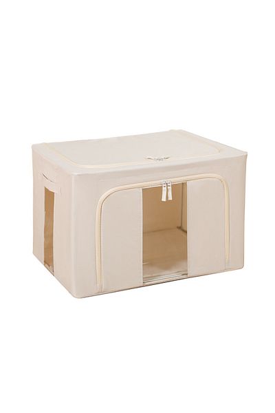 Flippy Foldable Storage Box, Flippy, 66 L, Textile, 50x40x33 cm, Metal Frame, Waterproof, Beige
