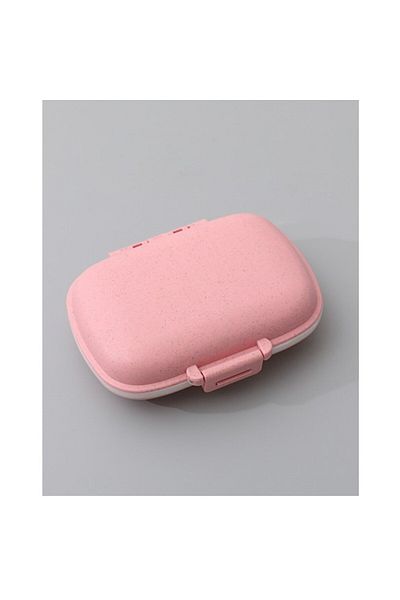 Flippy Medicine Organizer, Plastic, 8 Compartments, 0.1 L, Pink, Flippy, 11 x 7 cm