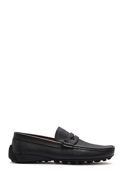 Derimod Men's Black Leather Casual Loafer 25Sfd7551Ft