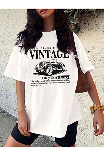 Jose Clothing Tricou imprimat cu mânecă scurtă cu croială supradimensionată