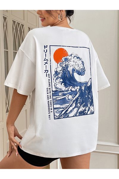 Bengi Clothing Tricou imprimat cu mânecă scurtă cu croială supradimensionată