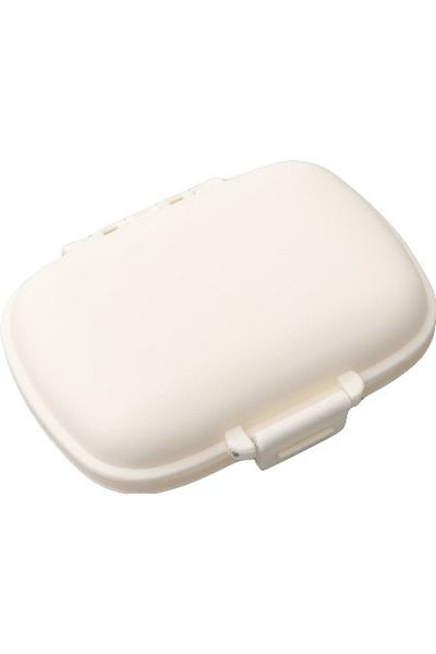 Flippy Medicine Organizer, Plastic, 8 Compartments, 0.1 L, White, Flippy, 11 x 7 cm