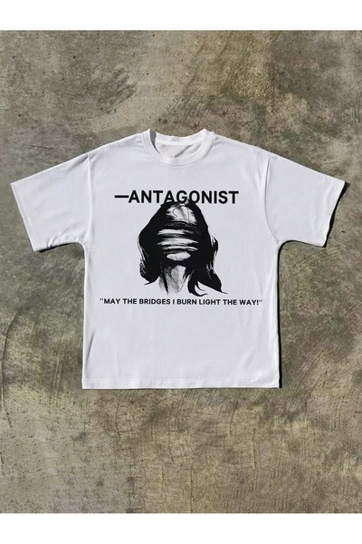 Jose Clothing Tricou imprimat cu mânecă scurtă cu croială supradimensionată