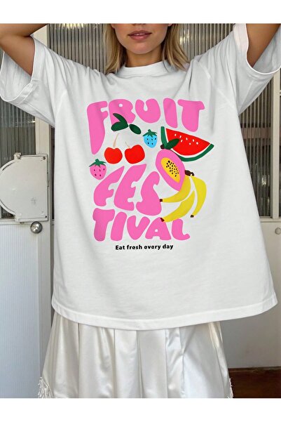 Jose Clothing تي شيرت مطبوع بأكمام قصيرة وقصة كبيرة الحجم