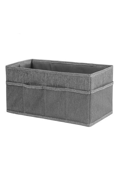 Flippy Kitchen Storage Box, Snacks, Metal Frame, Foldable Polyester 30 X 15 X 15 Cm Gray