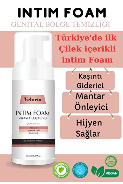 Çilek Içerikli Formüllü Genital Bölge Koku Akıntı Ve Intim Temizleme Losyonu 150ml