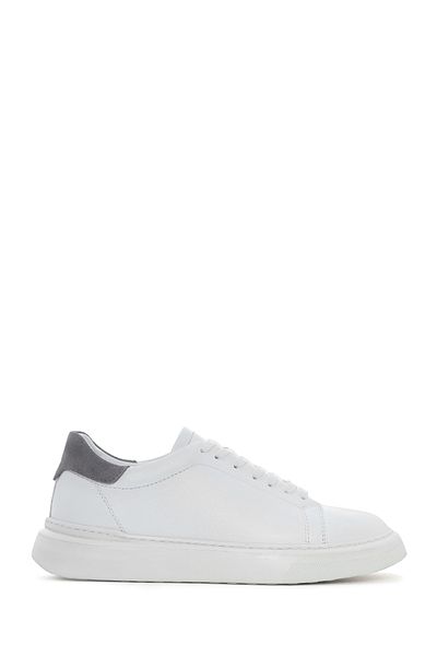 Derimod Men's White Lace-Up Leather Sneaker 25Sfd7000Ft