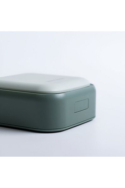 Flippy Flippy Mini Medicine Storage Box, 4 Compartments, Portable, Gray, 7.5x7.5x3 cm