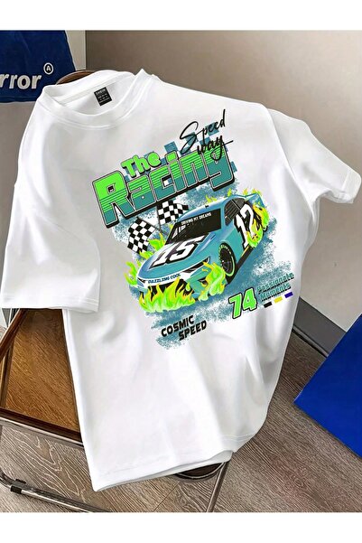 Bengi Clothing تي شيرت مطبوع بأكمام قصيرة وقصة كبيرة الحجم