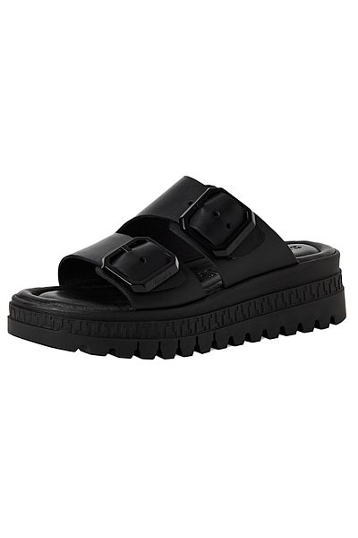Tamaris Damen Sandalen 1-27202-44 Schwarz 003 Black Leather Leder Mit Touch-it