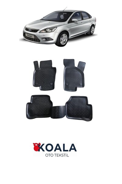 KoalaOtoTekstil Ford Focus 2 Sedan (2005-2010) Havuzlu Paspas