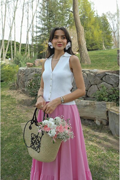 Havoş Ecru Davino Polo Neck Knitwear Vest