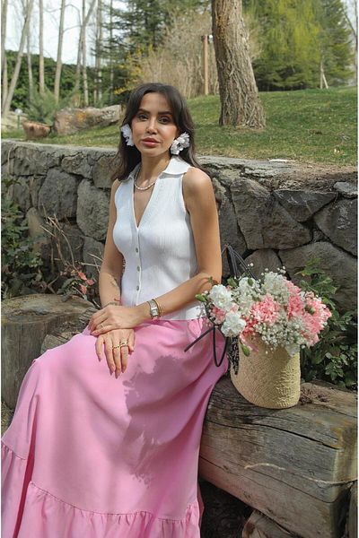 Havoş Ecru Davino Polo Neck Knitwear Vest