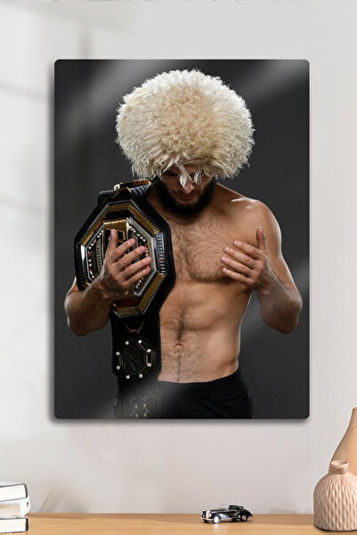 DekorHane Μεταλλική εκτύπωση - Khabib Nurmagomedov, UFC, Φωτεινός πίνακας
