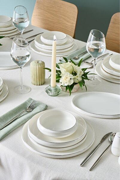 Karaca Stream Bone Sunset 53 Parça 12 Kişilik Yemek Takımı Platin