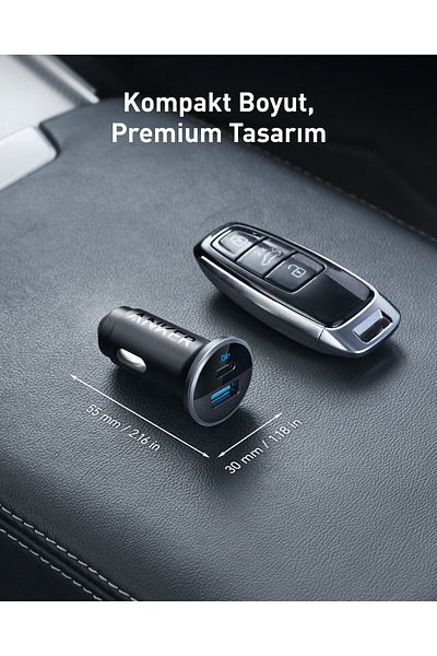 Anker شاحن سيارة سريع 52.5 وات من النوع C - Anker Türkiye مضمون A2735