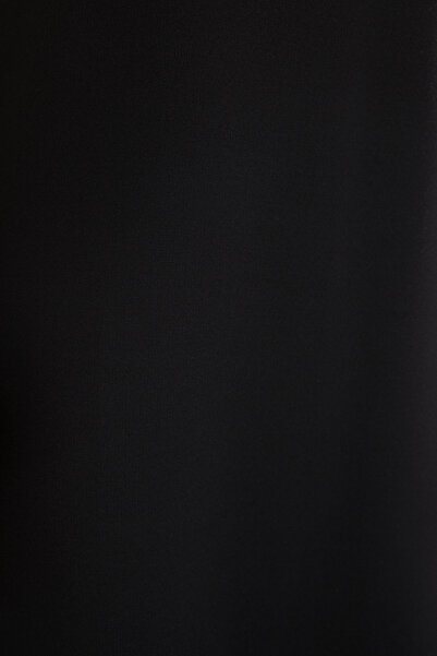 Trendyol Collection Černé A Line/ A-Line Cut Midi Stretch Pletené šaty TWOSS25EL00781