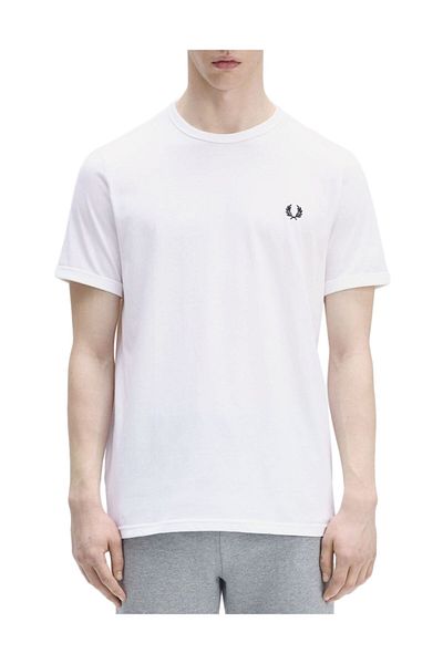 Fred Perry Ανδρικό T-Shirt - Χρώμα, Κοντό μανίκι, Στρογγυλή λαιμόκοψη, Εκτύπωση λογότυπου