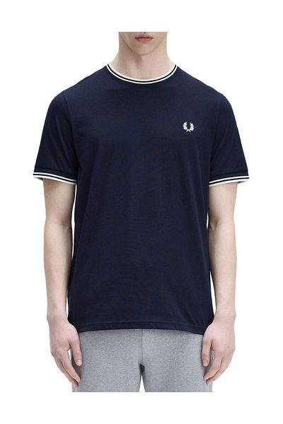 Fred Perry FÉRFI PÓLÓ, KEREK NYAKÚ, RÖVID UJJÚ, KÉTSZÍNES, HÍMZETT LOGO