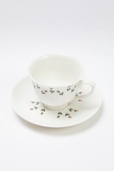 Trendyol Collection 2-Person Porcelain Floral Printed Coffee Cup Set Tphss25Kfc00008