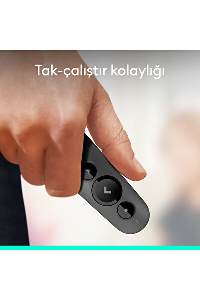 logitech R500S Kablosuz Sunum Kumandası - Siyah