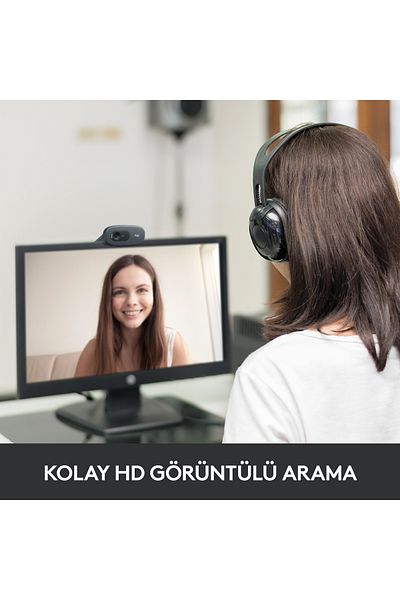 logitech C270 Hd 720P Webcam with Microphone - Black