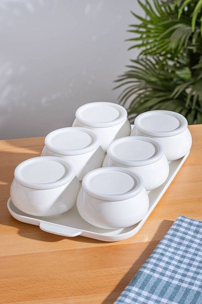 ACAR Nora Set of 6 - Porcelain, Silicone Covered Breakfast Bowl