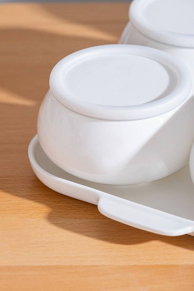 ACAR Nora Set of 6 - Porcelain, Silicone Covered Breakfast Bowl