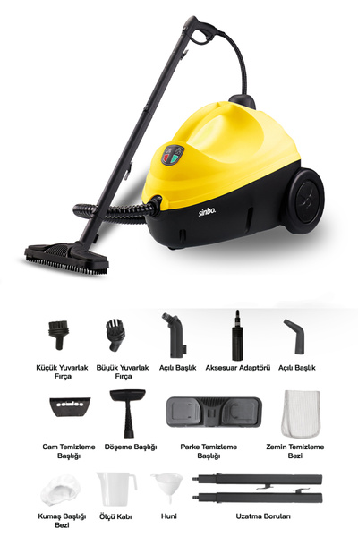Sinbo SSC-6423 Çok Fonksiyonlu Buharlı Temizlik Makinası - Buharlı Temizleyici