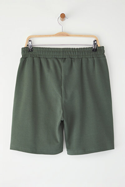Edit by Trendyol Khaki Regular Cut Basic Knitted Shorts & Bermuda Tedss25Sr