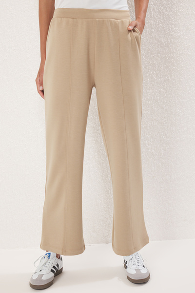 Trendyol Modest Mink Oversize Silky Interlock alsó-felső készlet TCTSS25US00040