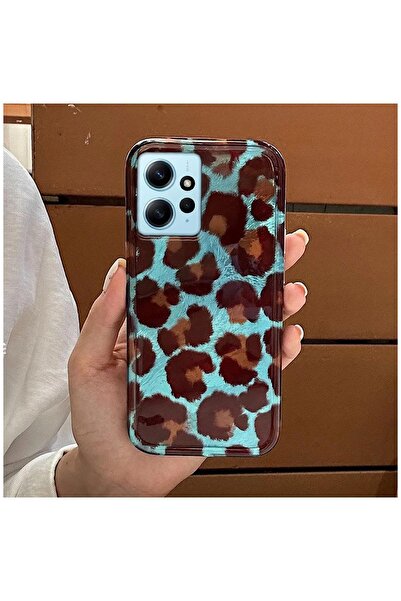 Zebana Xiaomi Redmi Note 12 Uyumlu Kılıf Zebana Luxe Leopard Silikon Kılıf Ka...