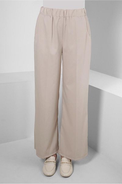 Alvina Wide Leg Pants with Elastic Waist 70554