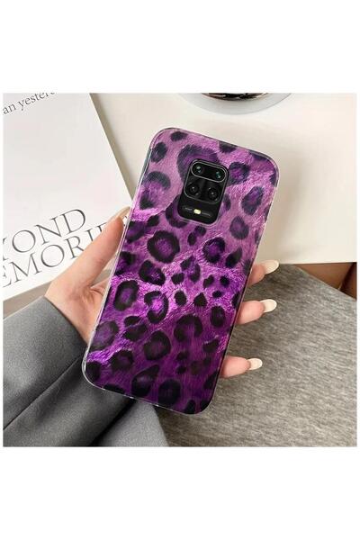 Pro Aksesuar Xiaomi Redmi Note 9 Pro Max Uyumlu Kılıf Lüx Leopar Desenli Sili...