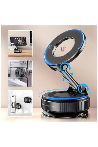 Zebana K007 360° Dönebilen Vakumlu Magnetik Telefon Tutucu Ayna-Cam-Araç İçi ...