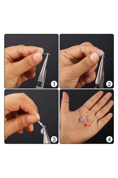 HALAMODO Jewellery Making Kit, Earring Making Kit Include Plier, Forming and Repair Tool Installation Kit, Tw