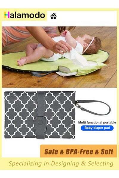 HALAMODO Portable Baby Diaper Changing Pad, Foldable Diaper Change Mat, Travel Diaper Mat , Lightweight Chang