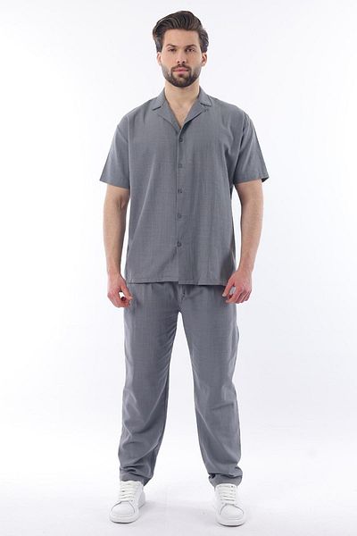 Madmext Smoked over Fit Men's Shirt Suit E7303