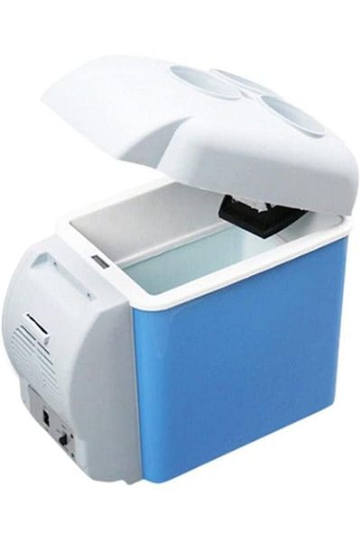 fulina Cooya 7.5 Liter Portable Car Refrigerator With Cup Holder Slot,cooling And Warming,mini,blue