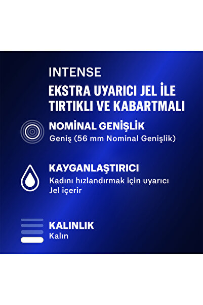Durex Intense Uyarıcı Jelli ve Tırtıklı Prezervatif 20'li + Naturals Pure Kayganlaştıcı Jel 100 ml Paketi
