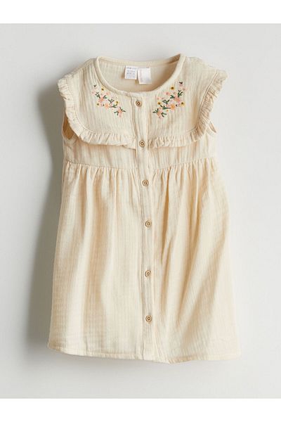 LC Waikiki New Season Floral Baby Girl Muslin Dress - S5Mo49Z1